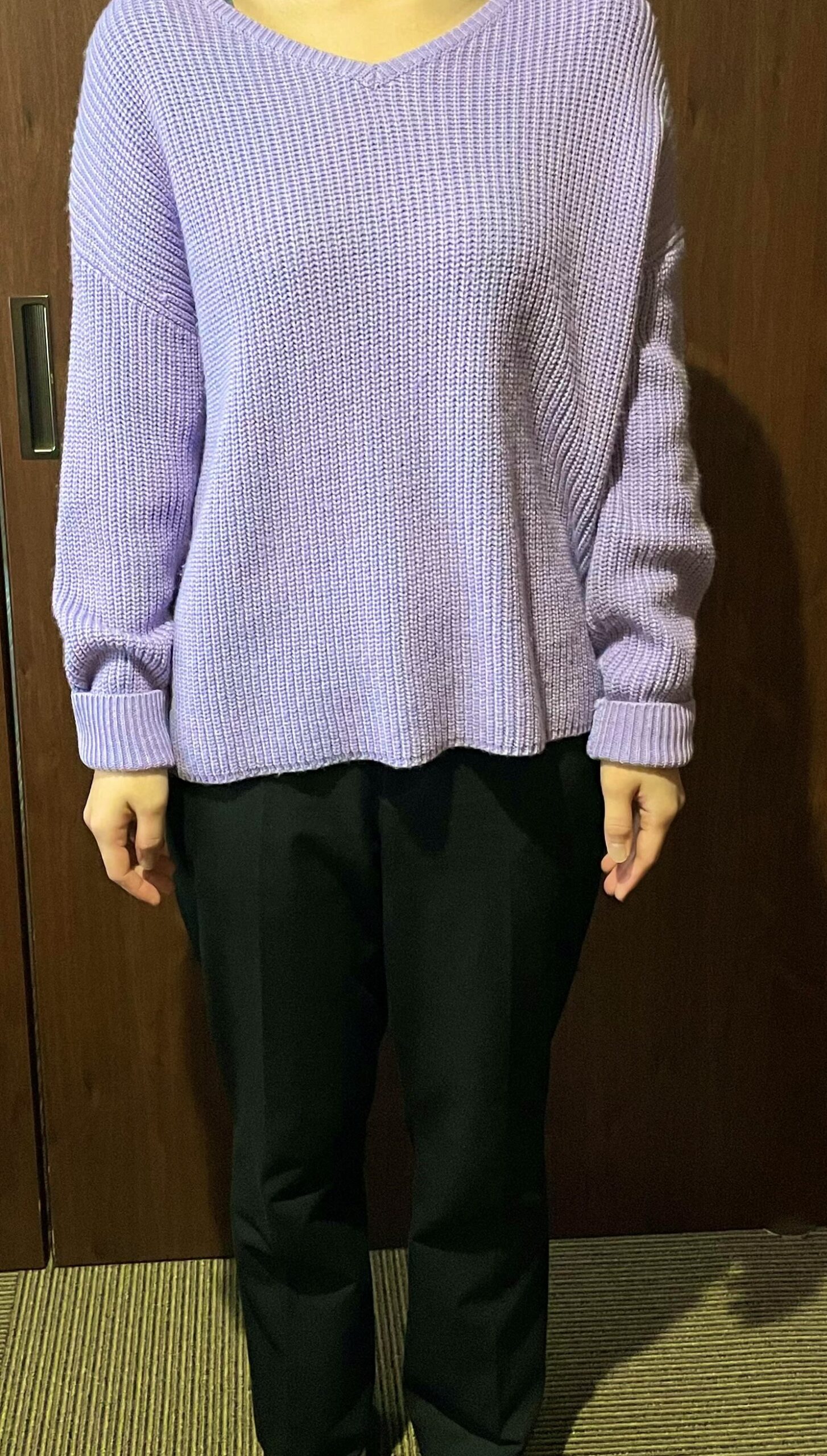 紫×黒パンツ