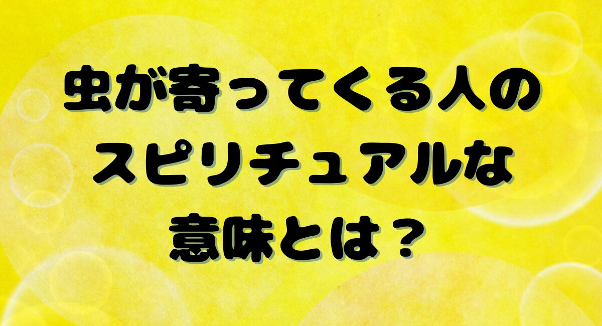 虫が寄ってくる理由